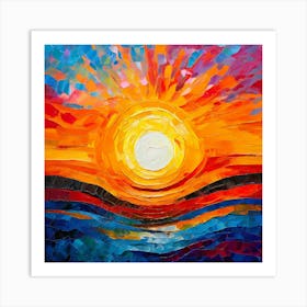 Sunset On The Water Art Print