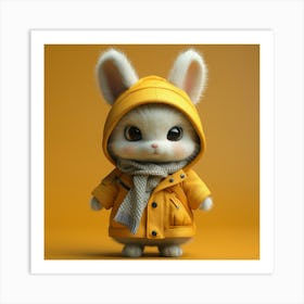 Bunny In A Coat Art Print