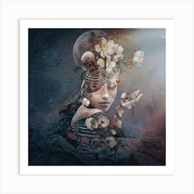 Moonlight Beauty Square Art Print