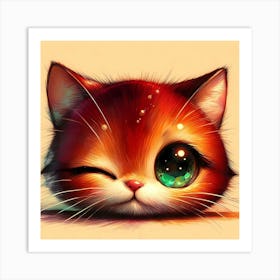 Creative Feline Cat Artwork 62 Art Print