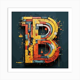 Letter B 4 Art Print