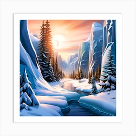 Winter Landscape Art Print