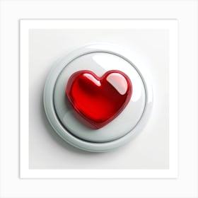 Heart Button 4 Art Print