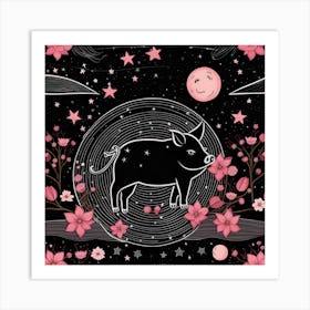 Chinese zodiac pig Art Print