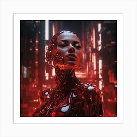 Futuristic Woman 5 Art Print