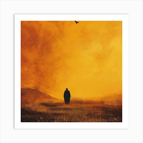 Man In The Desert 2 Art Print