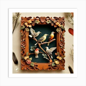 Birds On A Branch 2 Art Print