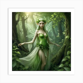 Fairy In The Woods 3 Art Print