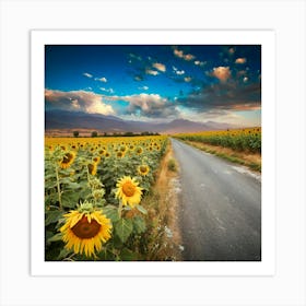 Sunflower Field 1 Art Print