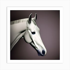 White Horse (1) Art Print