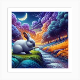 Rabbit In The Forest 1 Art Print