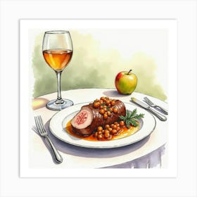 Dinner For Two Art Print