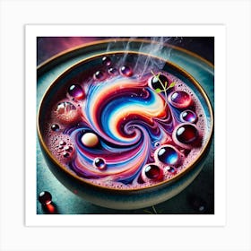 A Close Up Of Quantum Fusion Soup, A Rich, Vibra Art Print