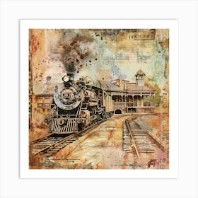 Vintage Steam Train 11 Art Print