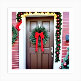 Christmas Door Decorations 9 Art Print