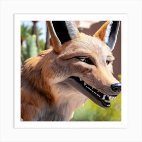 Fox Statue Art Print