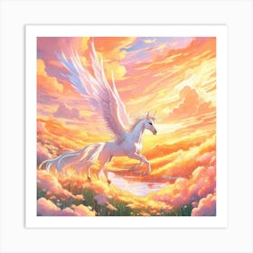 Unicorn In The Sky Art Print