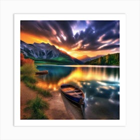 Sunset In The Mountains 24 Art Print