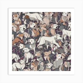 Many Dogs Art Print