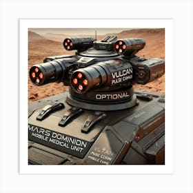 Mars Dominion Mobile Medical Unit Vulcan Pulse Cannon Turrets Art Print