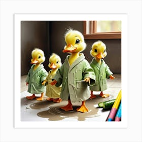 Duck Family 10 Art Print