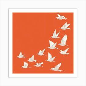 Doves In Flight 1 Art Print