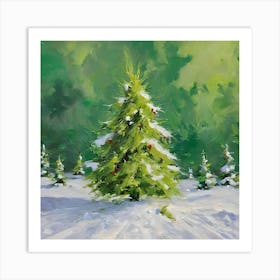 CHRISTMAS FOREST GRINCHES Art Print