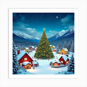 Christmas Village 2 Art Print