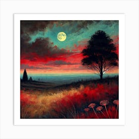 Red Sky At Night Art Print