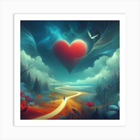 Heart In The Sky 1 Art Print