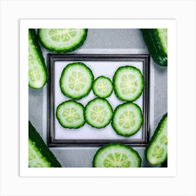 Cucumbers In A Frame 7 Art Print