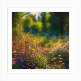 Summer in the Wildflower Garden Art Print