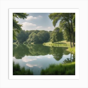 Pond In The Forest 1 Art Print