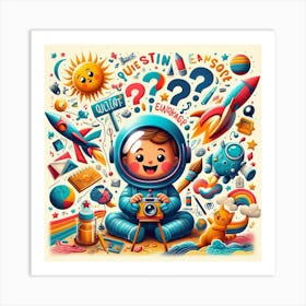 Kid In Space Art Print