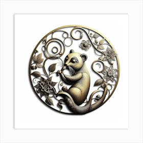 Chinese Rat wall art Art Print