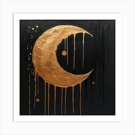 Gold Moon Art Print