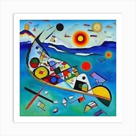 Boat In The Sea Art Print