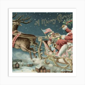 Vintage Christmas 8 1 Art Print