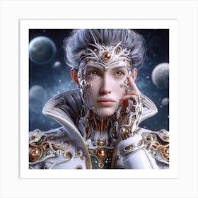 Futuristic Woman Art Print