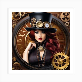 Steampunk Girl 2 Art Print