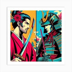 Samurai Culture, Pop Art 2 Art Print