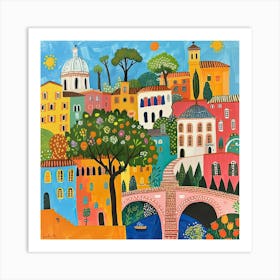 Kids Travel Illustration Rome 2 Art Print