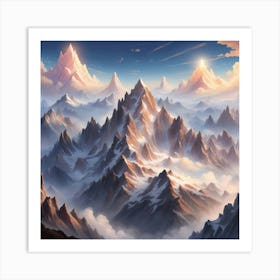 Mountain Range Art Print