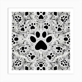 Paw Pattern Art Print