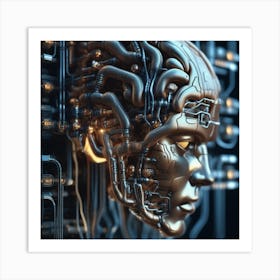 Cyborg Head 44 Art Print