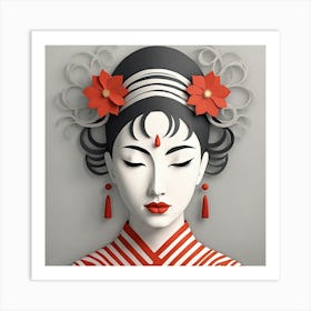 Japanese girl Art Print