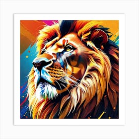 Lion Painting 77 Art Print