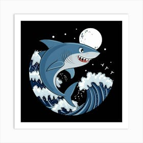 Shark In The Ocean Art Print