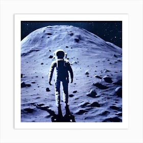 Human Is Live In Moon Ng0h9oxg Upscaled Art Print