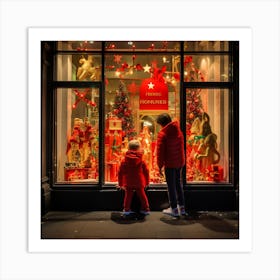 Christmas In A Shop Window Art Print